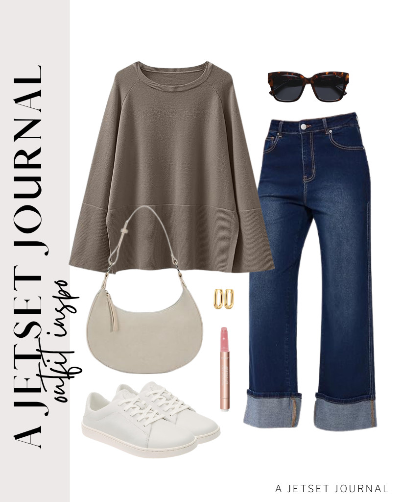 Have you checked out these stylish OLUKAI leather sneakers? They pair perfectly with a cozy khaki-green oversized sweater and relaxed baggy jeans! Adding a chic suede shoulder bag and chunky hoop earrings makes the look more stunning! 

 #LTKSeasonal #LTKSaleAlert #LTKTravel