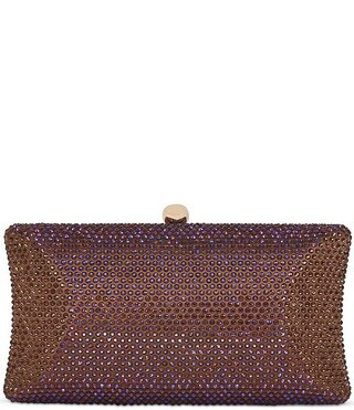Jewel Badgley Mischka Nia Crystal Beveled Baguette Clutch | Dillard's