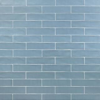 Strait Blue 3 in. x 12 in. 8 mm Matte Ceramic Subway Wall Tile (22-piece 5.38 sq. ft. / Box) | The Home Depot