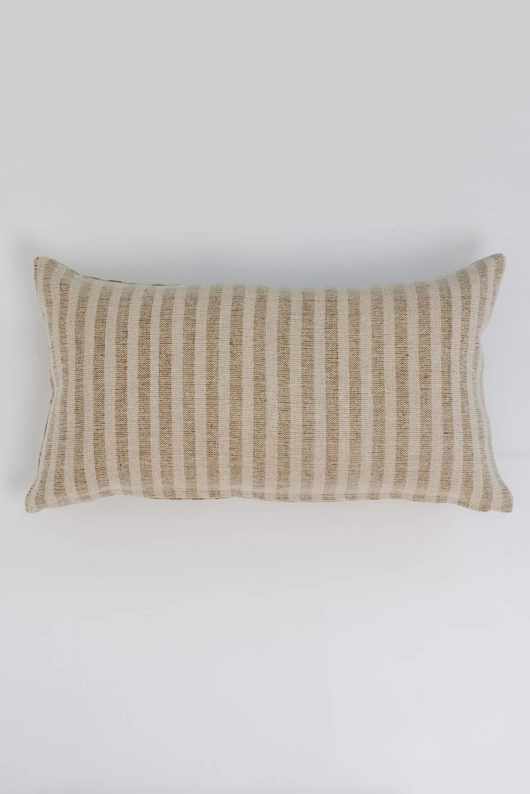 Jace Striped Lumbar Pillow - Cream + Beige - 26"x14" | THELIFESTYLEDCO
