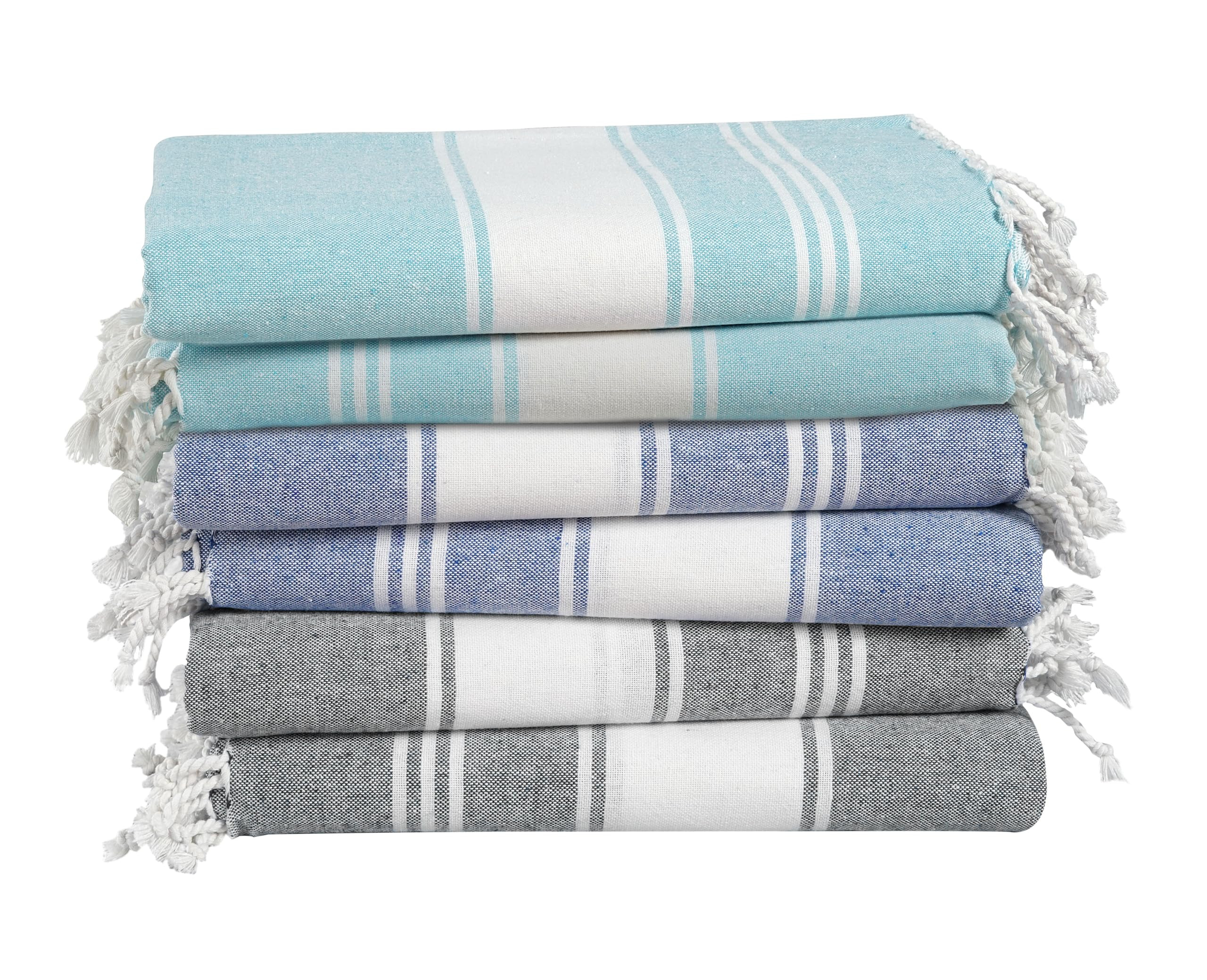 LANE LINEN Pool Towels, Turkish Beach Towels Oversized Set of 6, Pre-Washed, No Shrink, Quick Dry... | Amazon (US)