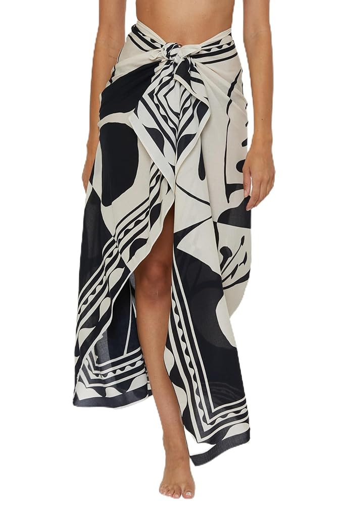 Trina Turk Women's West Palm Sarong, Casual, Beach Cover Ups | Amazon (US)