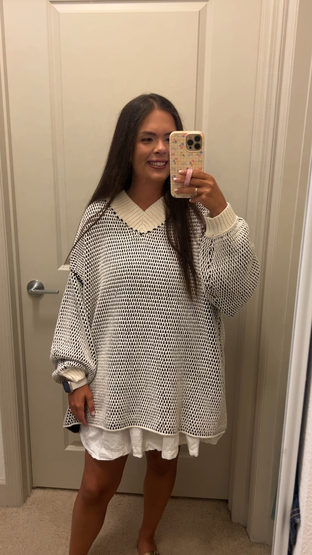Free People Maisie Sweater 🤍 #NSALE haul 

Size Down: this is a size Small 🛍️
I am 5’4” for reference! 

Nordstrom Sale Haul FP Oversized Sweater