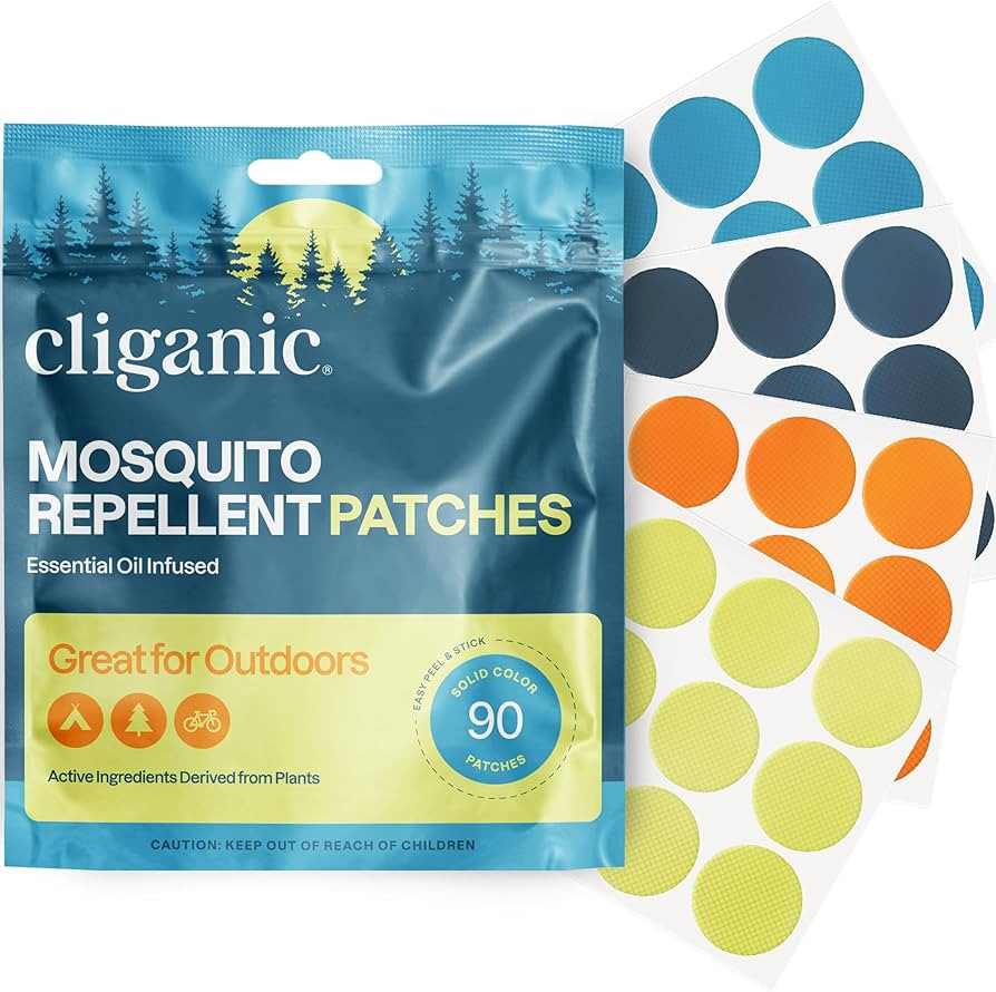Cliganic Mosquito Repellent Stickers (90 Pack) - Patches for Kids & Adults, Natural DEET-Free, Ci... | Amazon (US)