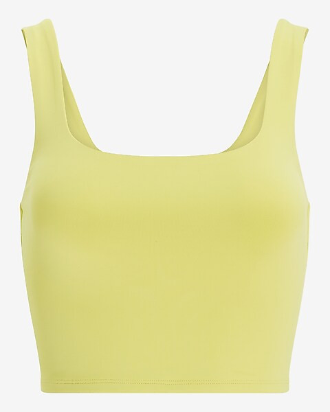 Body Contour Cropped Square Neck Tank | Express