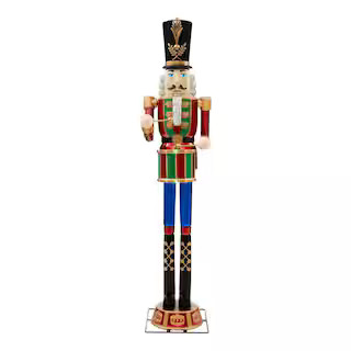 Home Accents Holiday 8 ft Giant-Sized Nutcracker Holiday Yard Decoration 21SV23165 - The Home Dep... | The Home Depot
