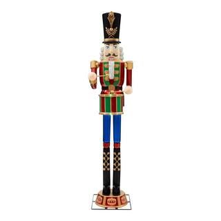 Home Accents Holiday 8 ft Giant Nutcracker with LCD LifeEyes and Sound Yard Sculpture-21SV23165 -... | The Home Depot