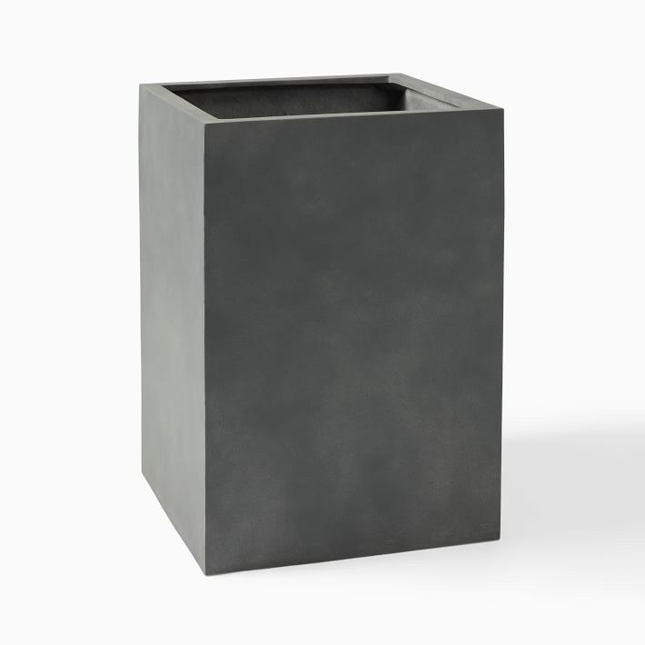 Oversized Box Indoor/Outdoor Fiberstone Planters | West Elm (US)