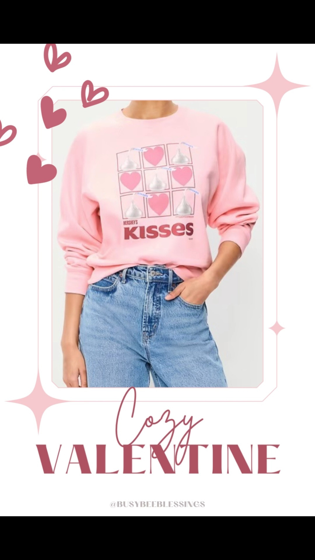 Sweet, cozy, and basically a hug in sweatshirt form.🍫💋
This Hershey’s Kisses Oversized Raglan Graphic Sweatshirt is serving comfort and nostalgia in the best way. The relaxed, slouchy fit makes it perfect for lounging or errands and pairs perfectly with leggings or denim. The iconic Hershey’s Kisses graphic adds a fun vibe that instantly puts a smile on your face.🤍

#LTKValentine #LTKootd #LTKSaleAlert