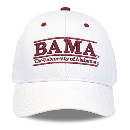 The Game NCAA Alabama Crimson Tide Unisex NCAA bar Design Hat Bama, White, Adjustable | Amazon (US)