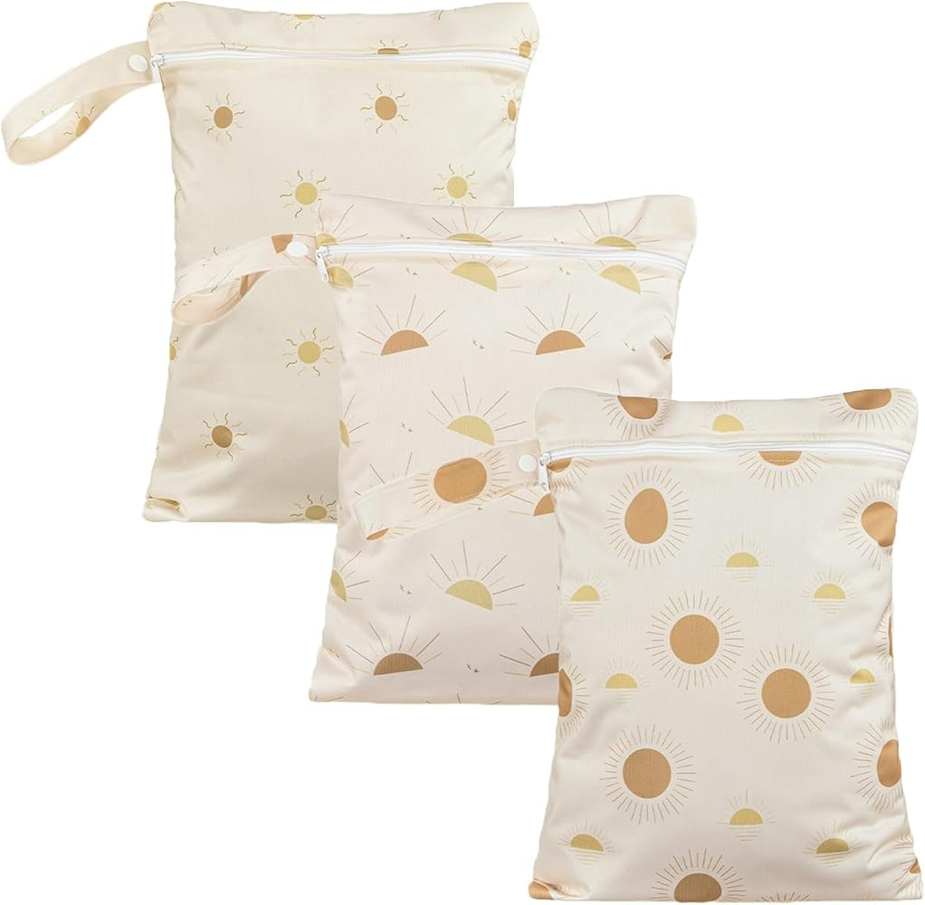 3 Set Wet Bag Storage Bag Zipper Waterproof Washable Travel Bags, Beach, Pool, Gym Bag for Cloth ... | Amazon (US)