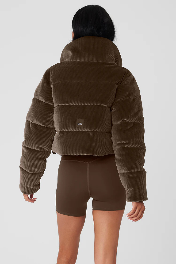 Ribbed Velour Gold Rush Puffer | Alo Yoga (US)