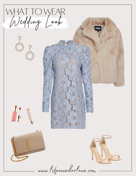 What to Wear- Wedding Look! This pretty dress is under $100! Perfect for a winter wedding or an upcoming event. 

#weddingguest #fauxfur #event

#LTKstyletip #LTKunder100 #LTKwedding