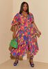 Printed Tiered Midaxi Dress | Ashley Stewart