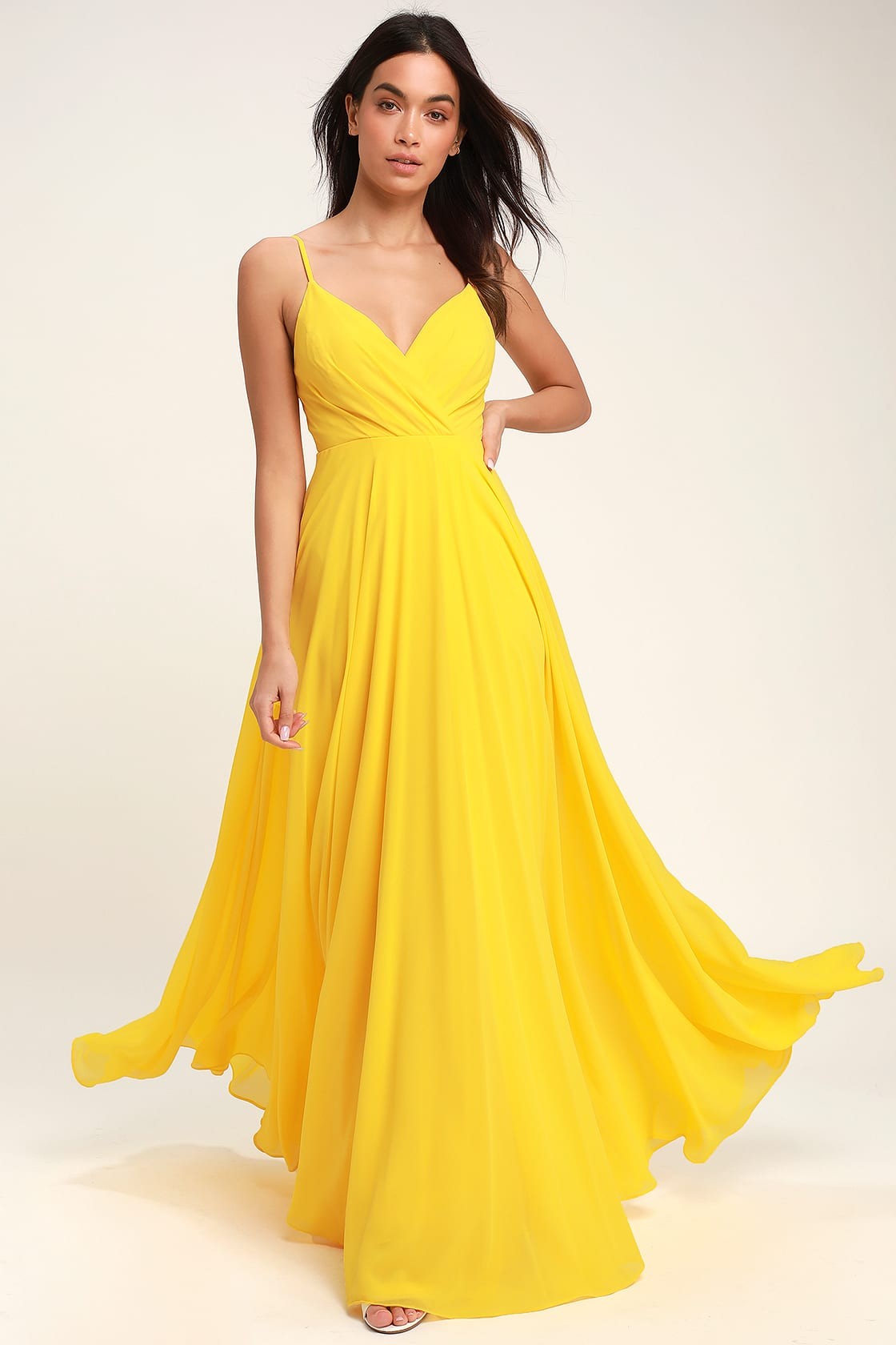 yellow guest wedding dresses