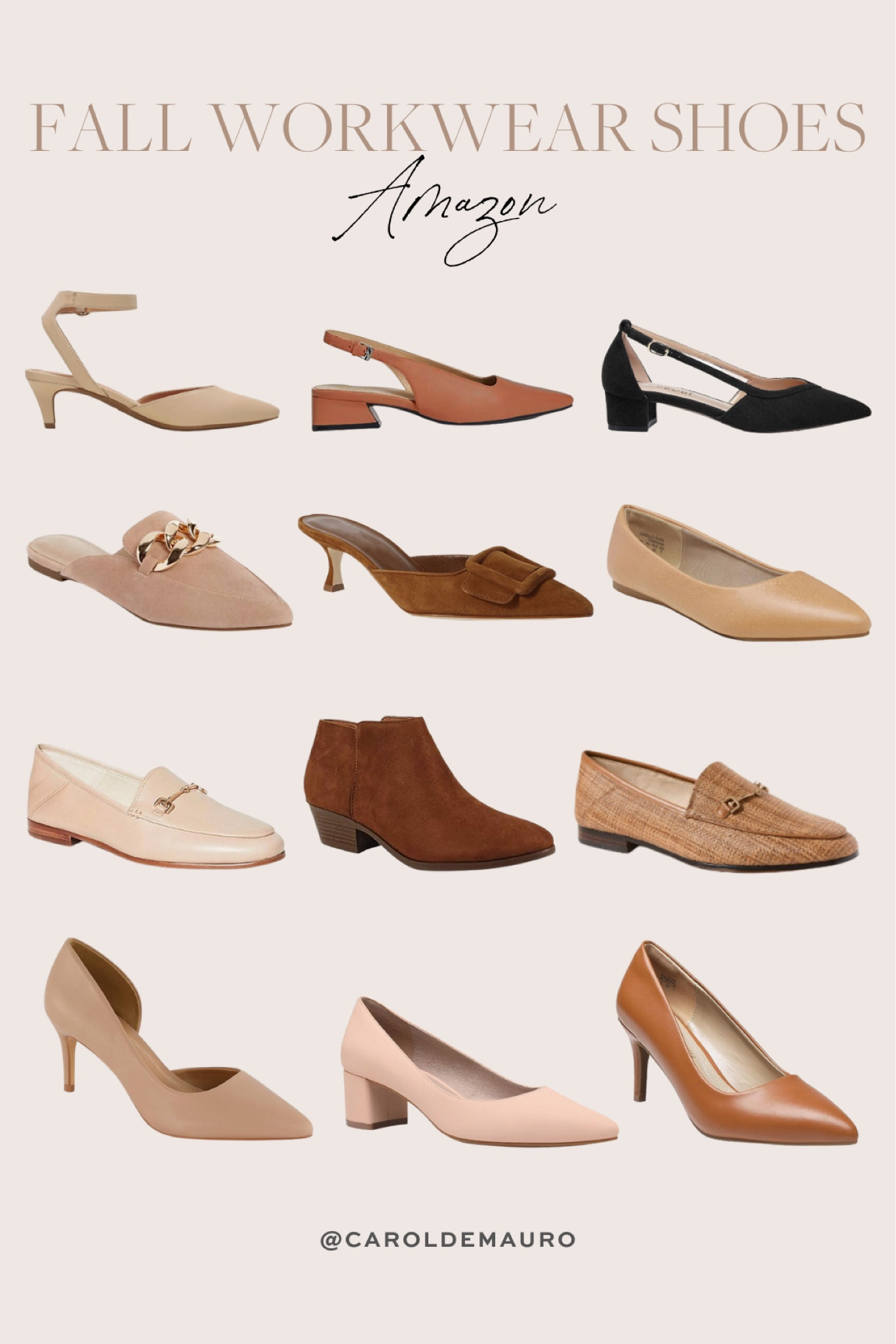 Shop these cute heels, boots, flats and more to complete your fall outfits!
#shoeinspo #officeoutfit #fallfashion #wardroberefresh

#LTKstyletip #LTKSeasonal #LTKshoecrush