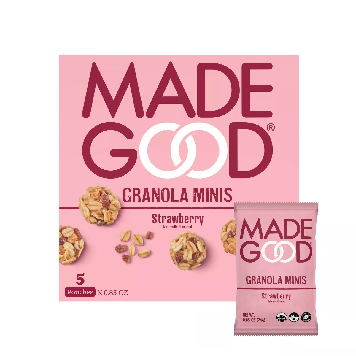 MadeGood Strawberry Granola Minis - 5ct/4.25oz | Target