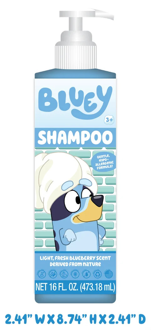 Bluey Shampoo, 16 oz, Light Fresh Blueberry Scent, Ages 3+ | Walmart (US)