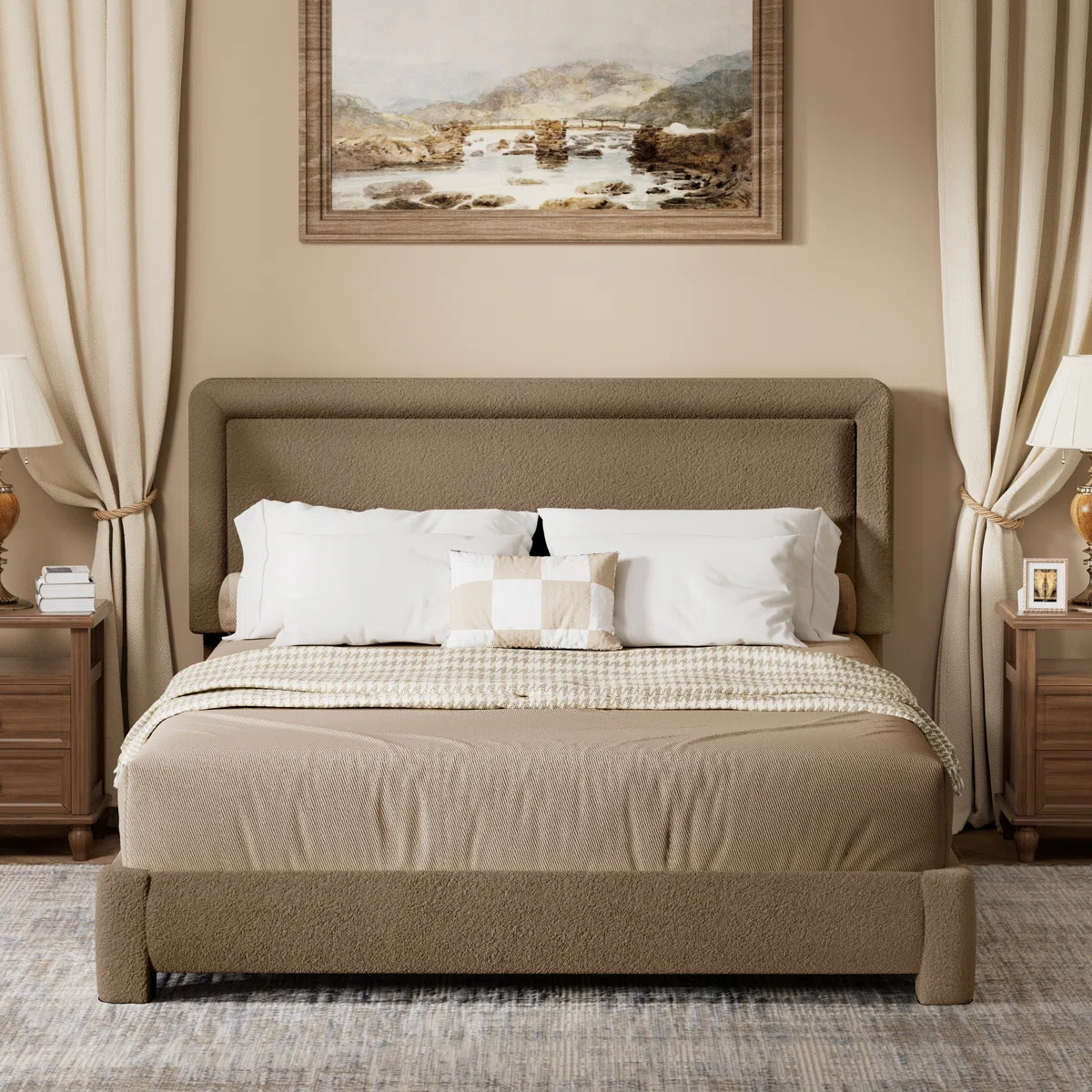 Upholstered Bed Frame With Headboard, No Box Spring Required | Wayfair North America