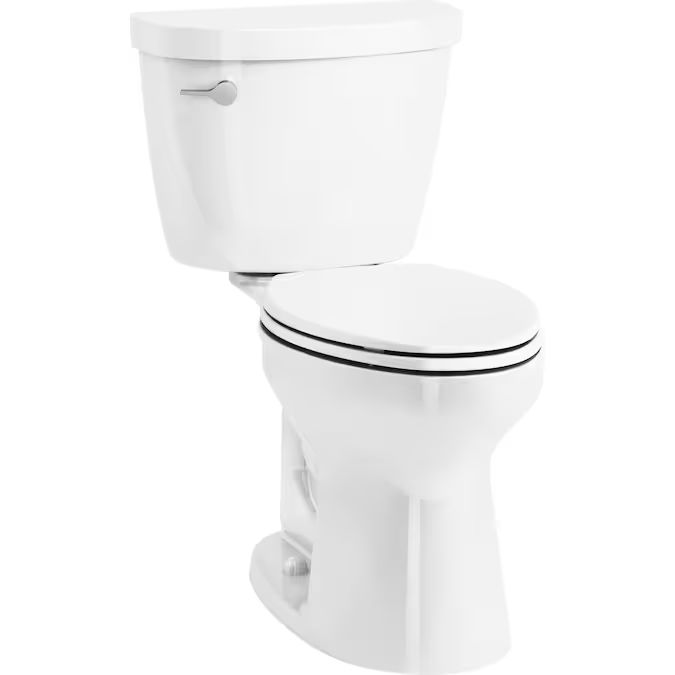 KOHLER Cimarron White Elongated Comfort Height 2-Piece WaterSense Toilet 12-in Rough-In Size (ADA... | Lowe's