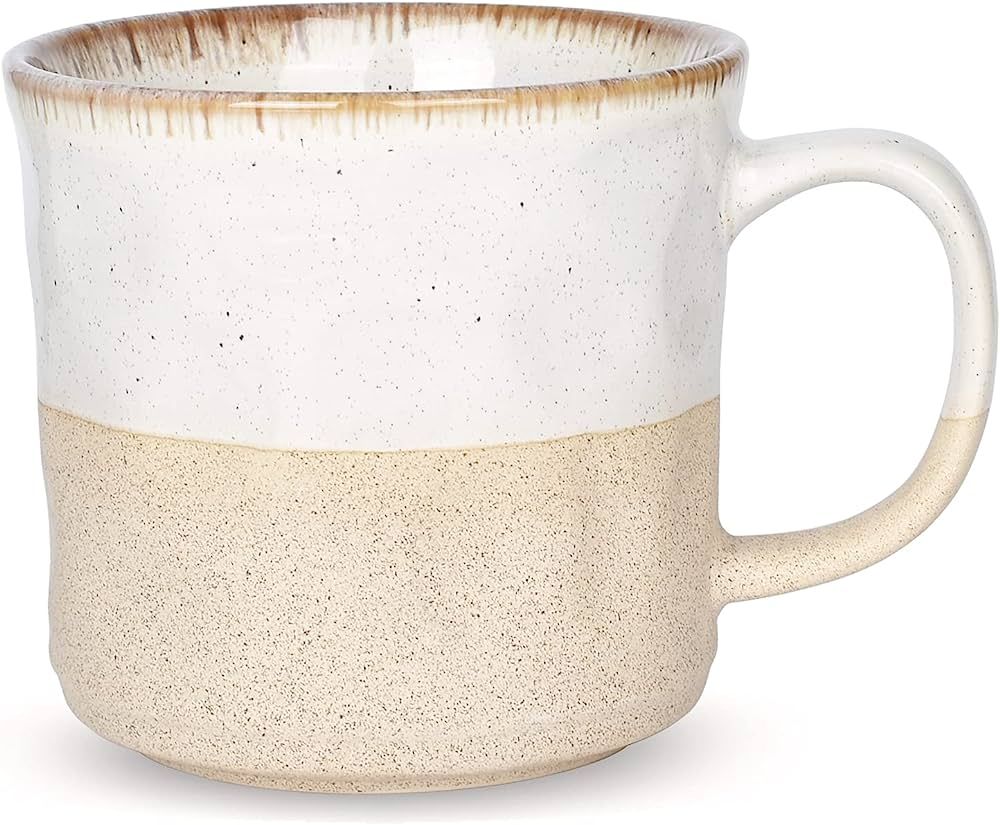 Bosmarlin Large Ceramic Coffee Mug, White Big Tea Cup for Office and Home, 18 Oz, Dishwasher and ... | Amazon (US)