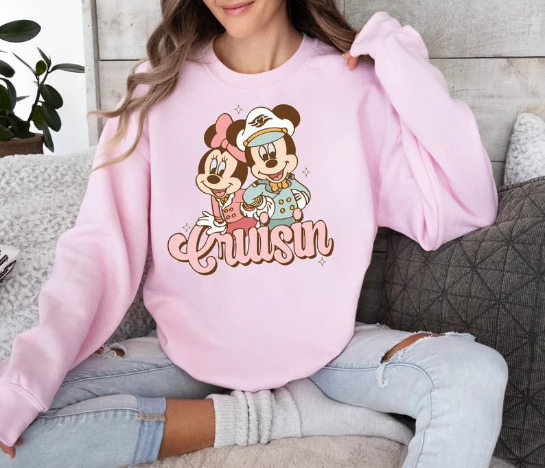 Disney Cruisin Shirt, Mickey and Minnie Cruise Sweatshirt, Disneyland Vacation Tee, Disney Magica... | Etsy (US)