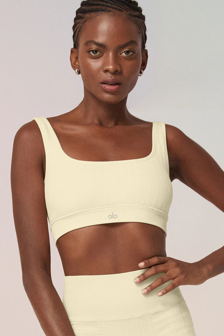 Seamless Cable Knit Bra | Alo Yoga (US)