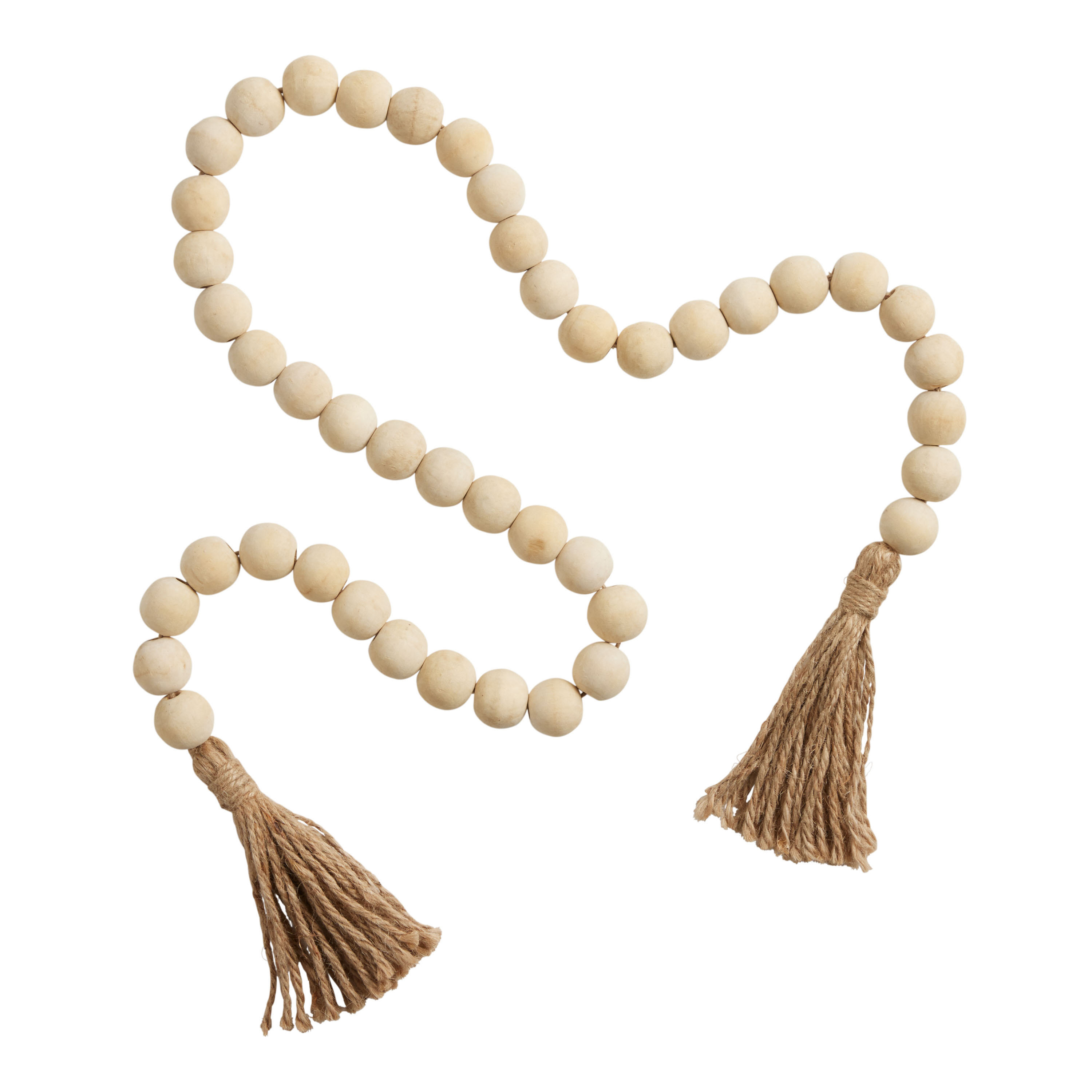 Natural Wood Boho Bead Decor | World Market