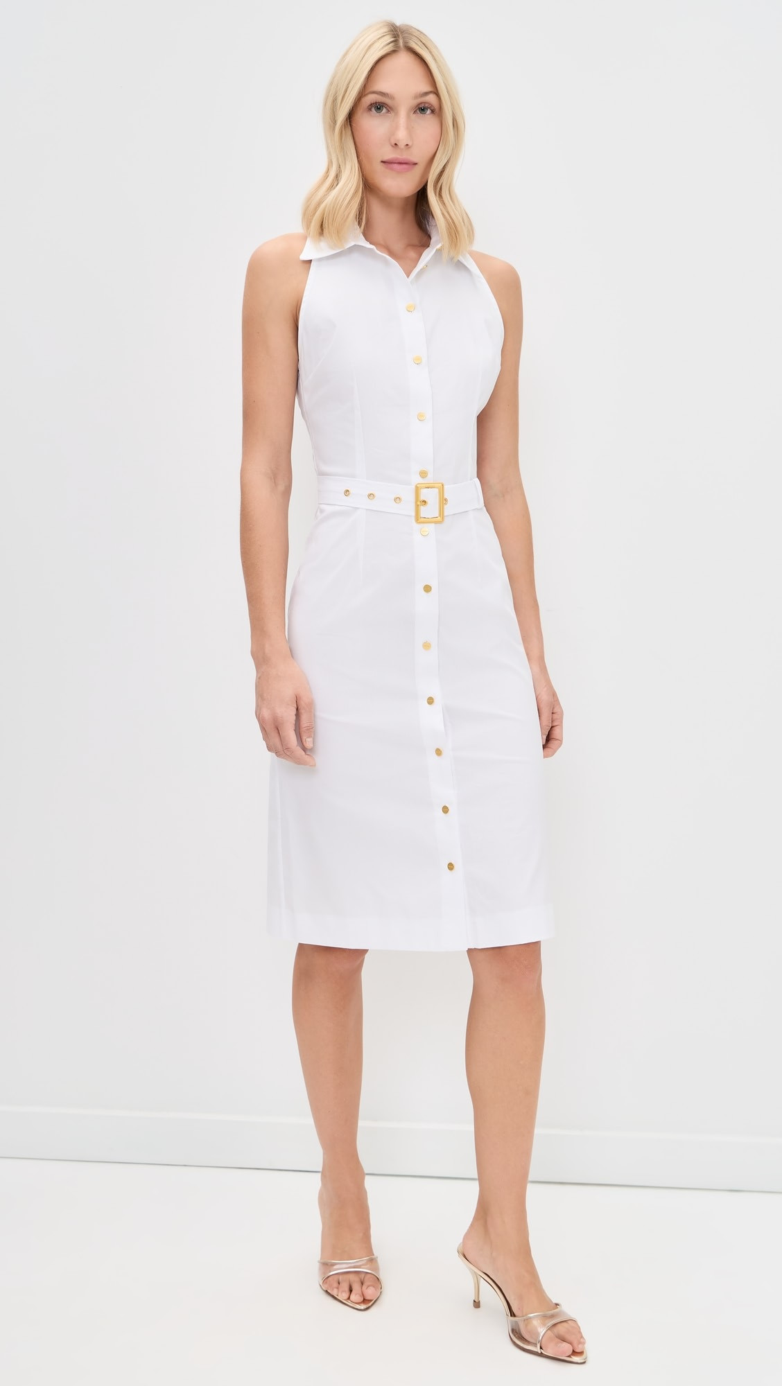 L'AGENCE Lisette Sleeveless Buttondown Dress | Shopbop | Shopbop