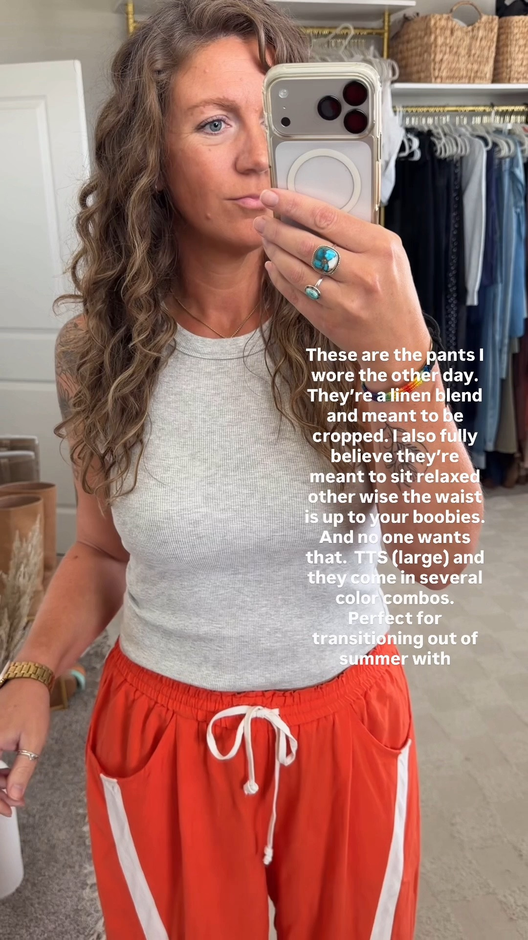 Large tank and pants (tank comes in lengths! I wear regular) both come in multiple colors

#LTKTall #LTKOver40