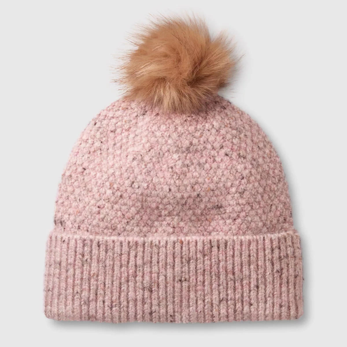 Isotoner Adult Recycled Knit Beanie - Blush | Target