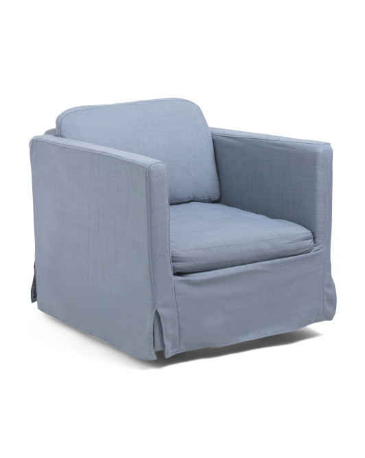 30x31.5 Swivel Chair With Removable Slipcover | TJ Maxx
