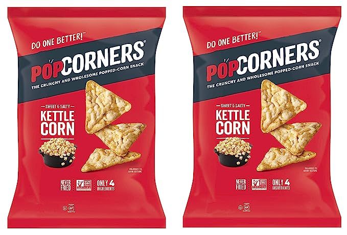 PopCorners PopCorn Snack Chips Pack of 2 5oz Bags (Sweet and Salty Kettle Corn PopCorners) | Amazon (US)