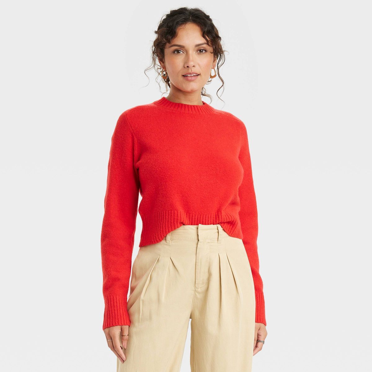 Women's Crew Neck Cashmere-Like Pullover Sweater - Universal Thread™ | Target