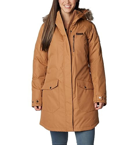 Columbia Women's Suttle Mountain Long Insulated Jacket, Camel Brown, 1X Plus | Amazon (US)