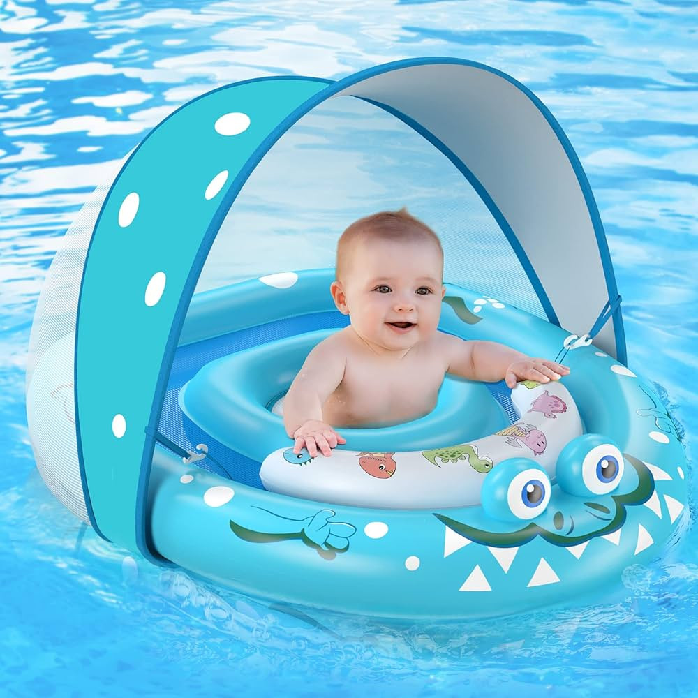 URMYWO Baby Pool Float with Removable UPF50+ Sun Protection Canopy, Baby Floats for Pool 6-12-24 ... | Amazon (US)