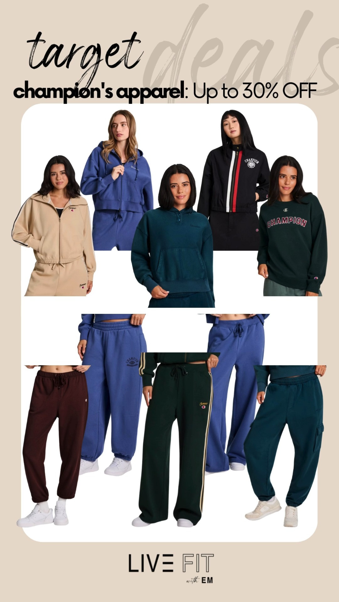 From workouts to weekends, Champion at Target keeps comfort cute with up to 30% off. Your cozy girl season just scored major style points 💖🛍️🔥  
#TargetFinds #ChampionStyle #WomensActivewear #LTKDeal #TargetStyle #CozyVibes #Athleisure #HolidaySale #GiftGuide2025 #ShopTheSale   

 #LTKootd #LTKActive #LTKSaleAlert