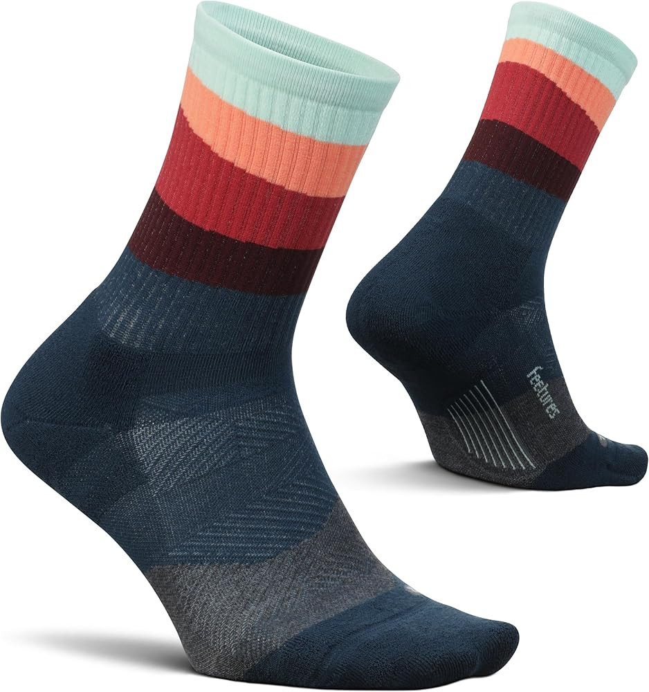 Feetures Trail Max Cushion Mini Crew Sock - Running Socks for Women and Men - Moisture Wicking | Amazon (US)