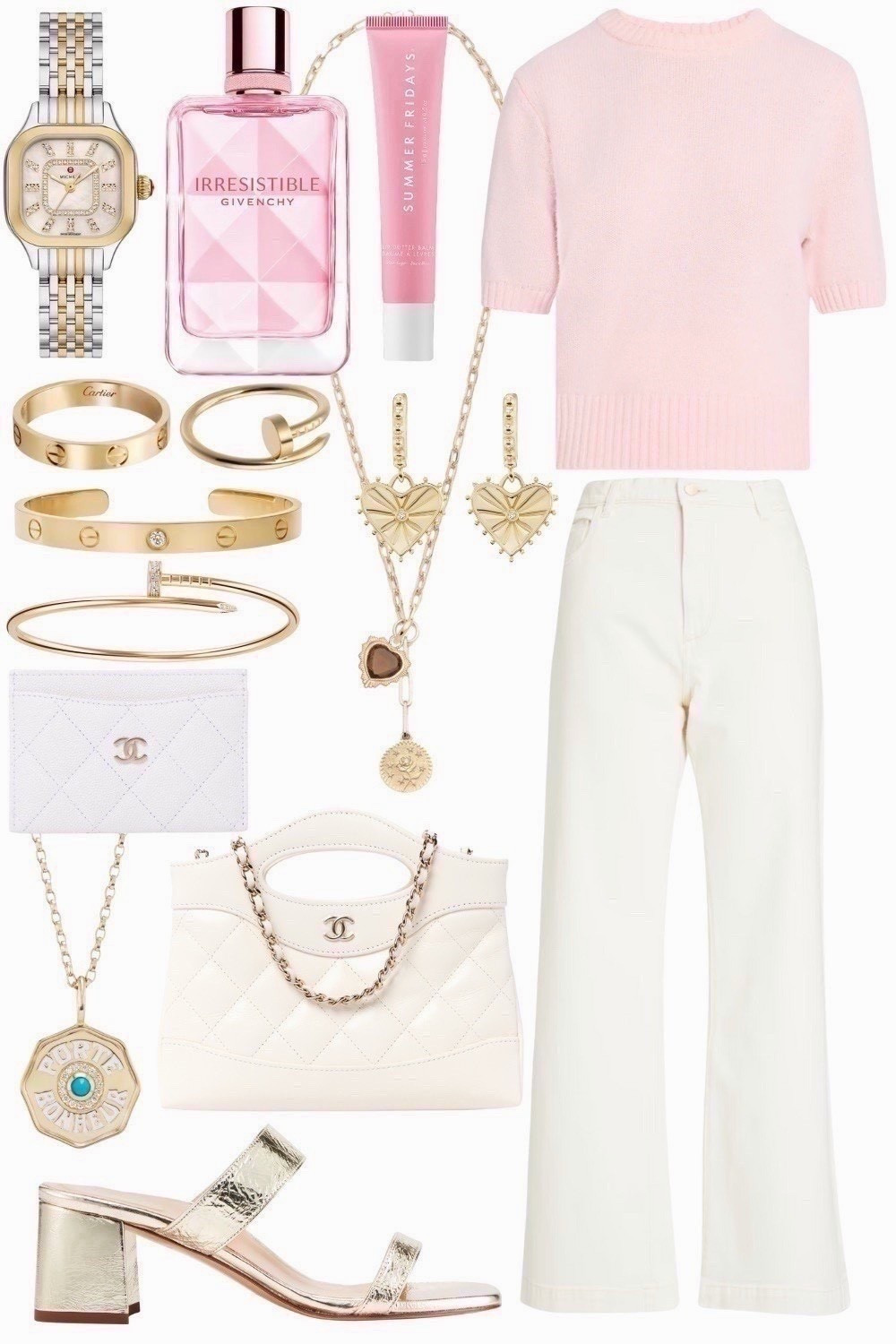 Pink short sleeve sweater (s), white jeans (25), gold heels. These Inez gold sandals are so comfy! Use code Jenna15Spring25 for 15% off!



#LTKFindsUnder100 #LTKootd #LTKSeasonal