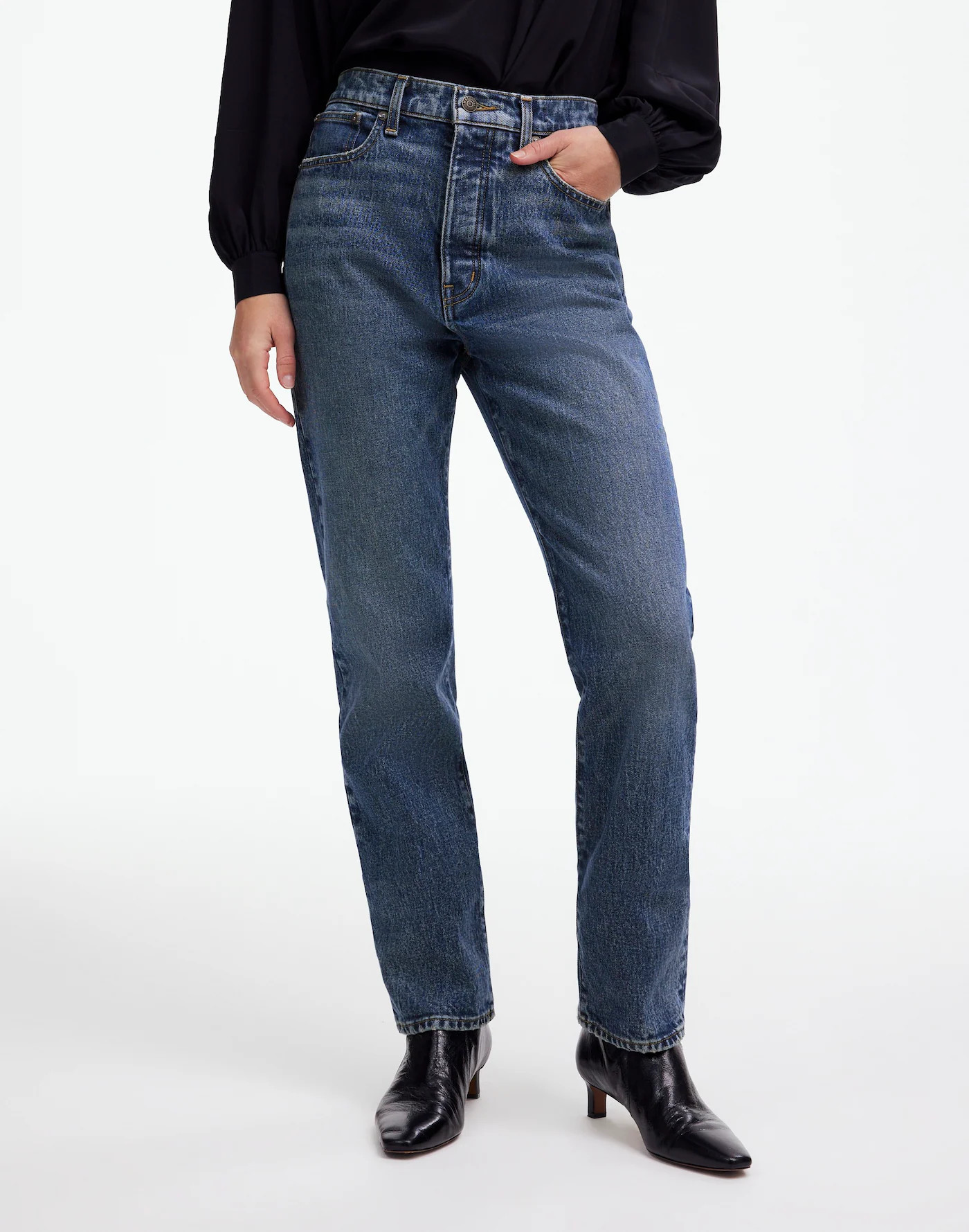The '90s Straight Crop Jean in Concho Wash | Madewell