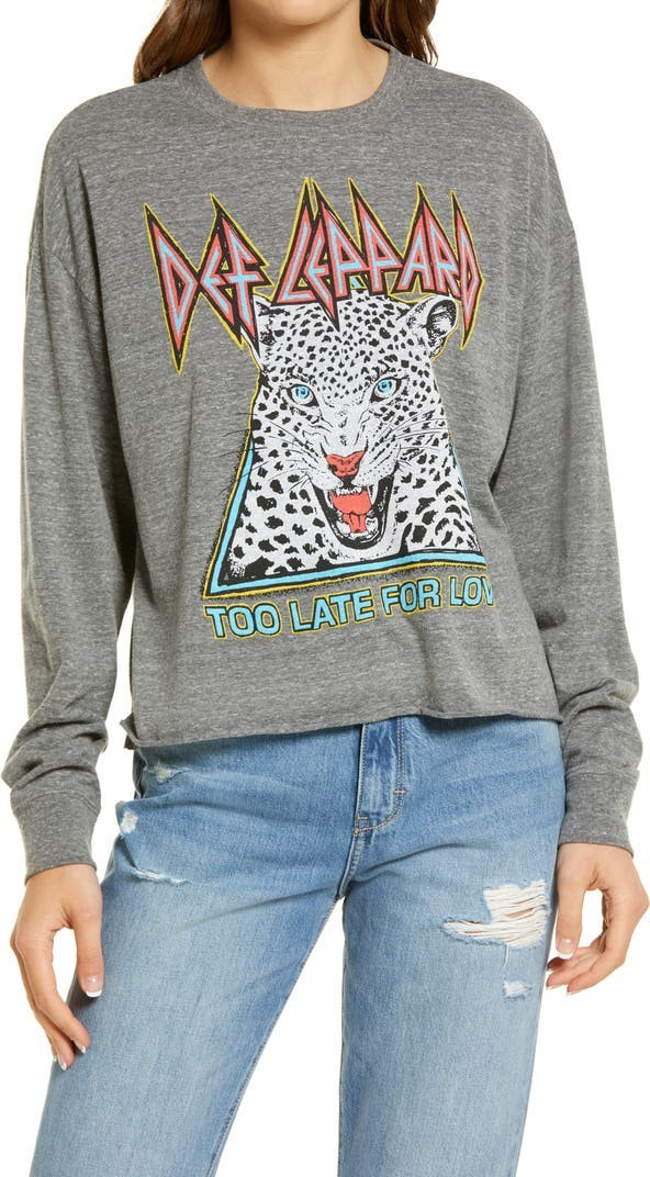 Women's Def Leppard Too Late for Love Long Sleeve Crop Graphic Tee | Nordstrom