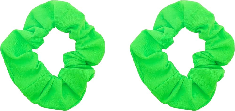 Set of 2 Solid Scrunchies (Neon Green) | Amazon (US)