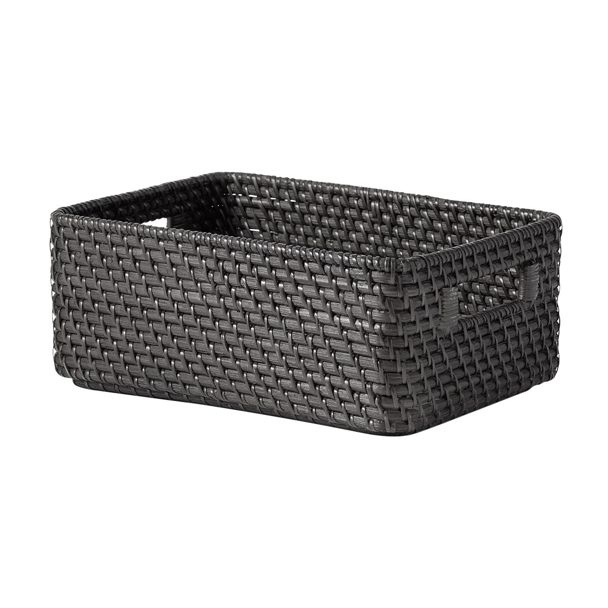 Ori Curved Rattan Bin | The Container Store
