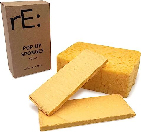 rE: Pop Up Sponges (10Pk) for dishwashing - Made from vegetable cellulose, Plastic Free, Biodegra... | Amazon (US)
