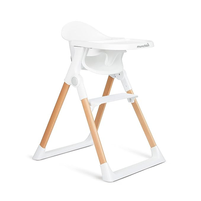 Munchkin Float Baby High Chair, Foldable and Easy to Clean, for Babies and Toddlers, White with W... | Amazon (US)