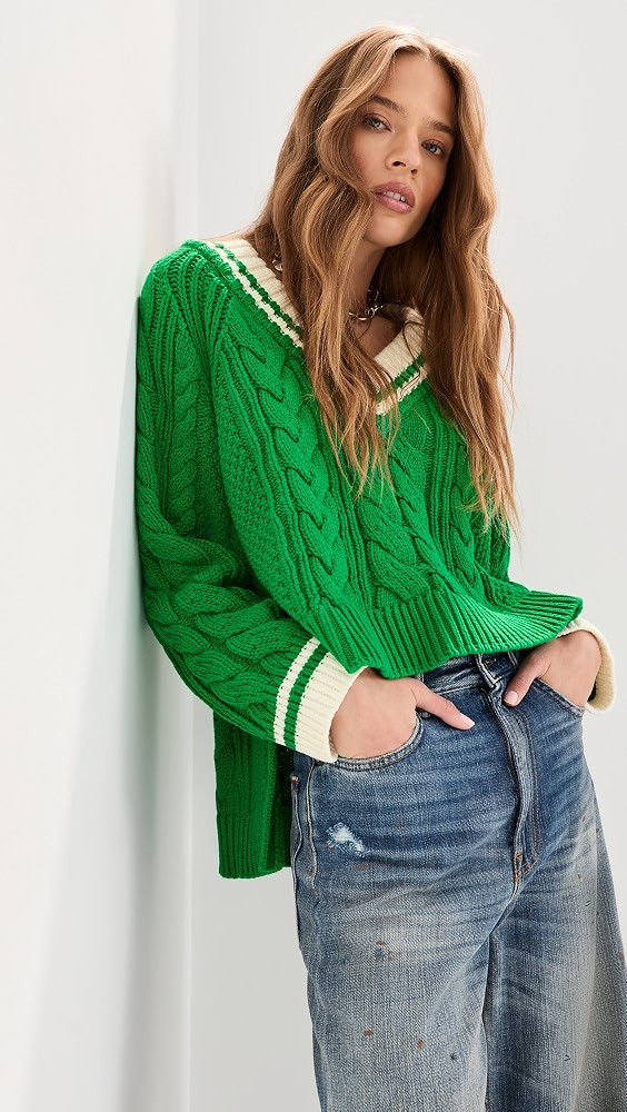 LE BOP Marley V Neck Oversized Sweater | Shopbop | Shopbop
