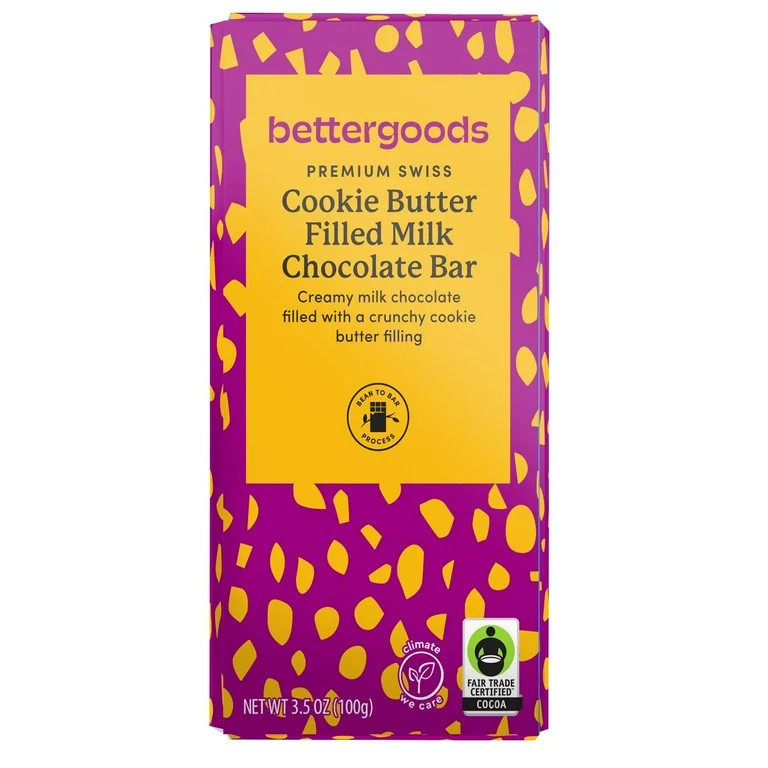 bettergoods Premium Swiss Cookie Butter Filled Milk Chocolate Bar, 3.5 oz | Walmart (US)
