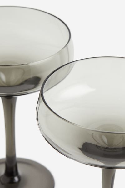 2-pack Champagne Coupes - Dark gray - Home All | H&M US | H&M (US + CA)