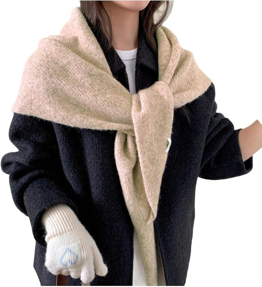 Pashmina Shawl Wraps Women Wool Shawls and Wraps Thicken Shawl Scarf Triangle Cardigan Cape Sweat... | Amazon (US)