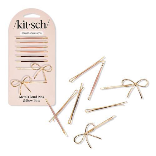 Metal Enamel Puffy & Bow Bobby Pins | Ulta